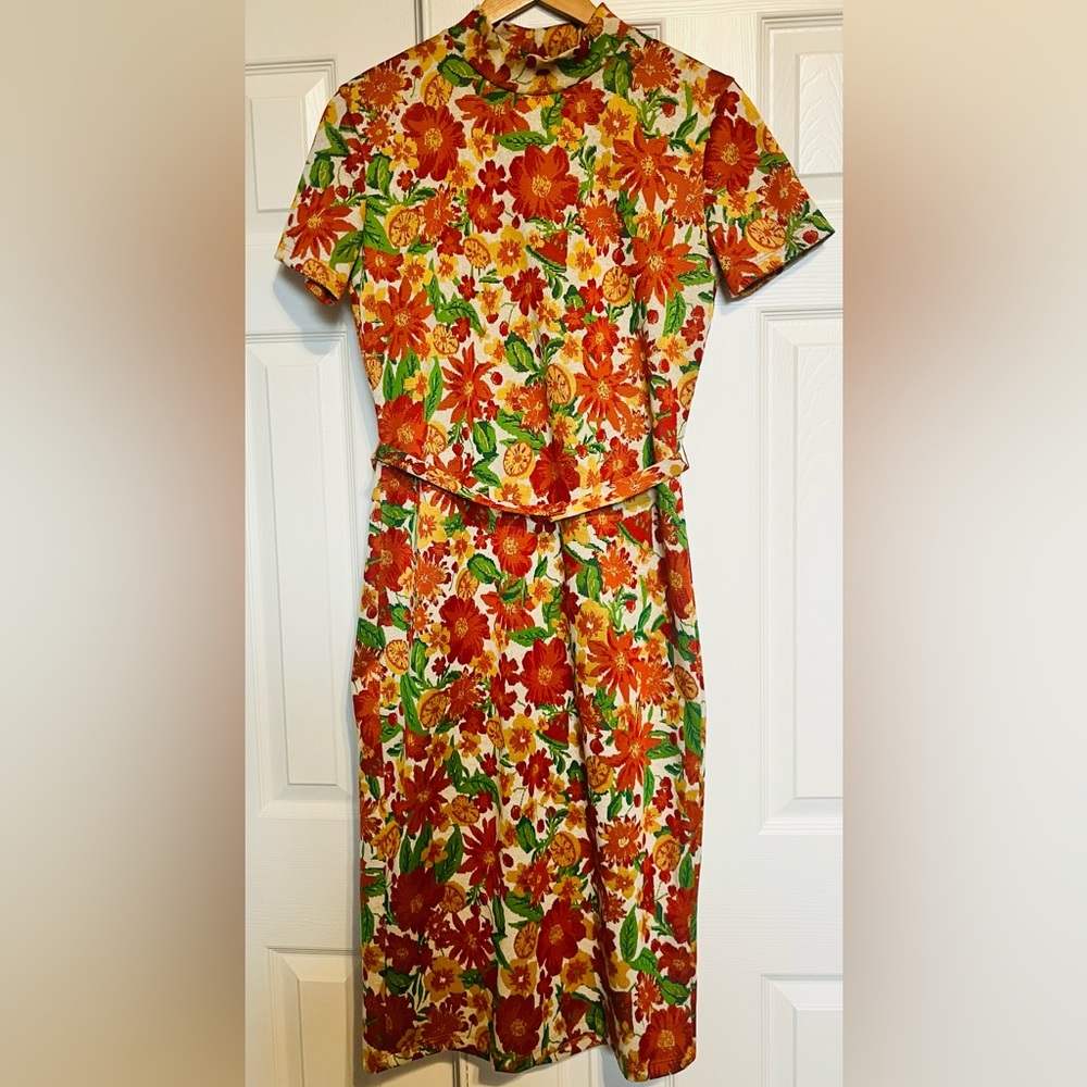 Zara Floral Dress - Red and Green